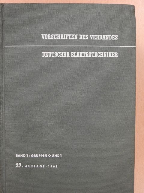 VDE-Vorschriften I. [antikvár]