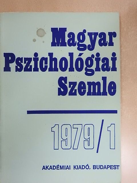 Angster Mária - Magyar Pszichológiai Szemle 1979/1-6. [antikvár]