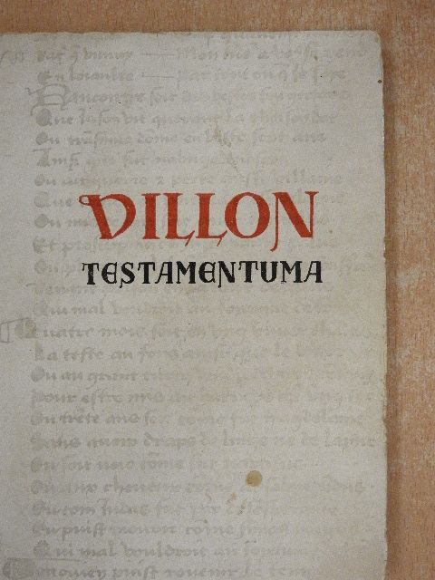 Francois Villon - Villon testamentuma [antikvár]