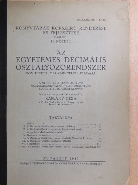 Könyvtárak korszerű rendezése és fejlesztése II. [antikvár]