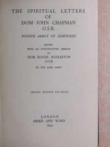 Dom John Chapman - The Spiritual Letters [antikvár]