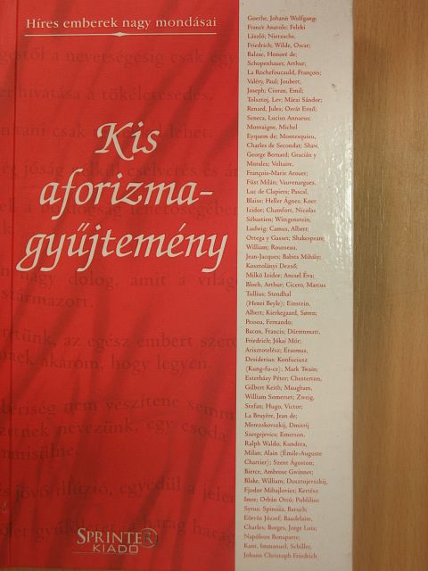 Kis aforizmagyűjtemény [antikvár]