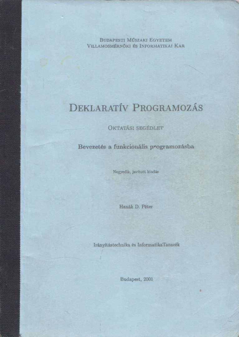 Hanák D. Péter - Deklaratív Programozás [antikvár]