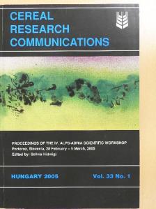 Jolánkai Márton - Cereal Research Communications 2005/1. [antikvár]