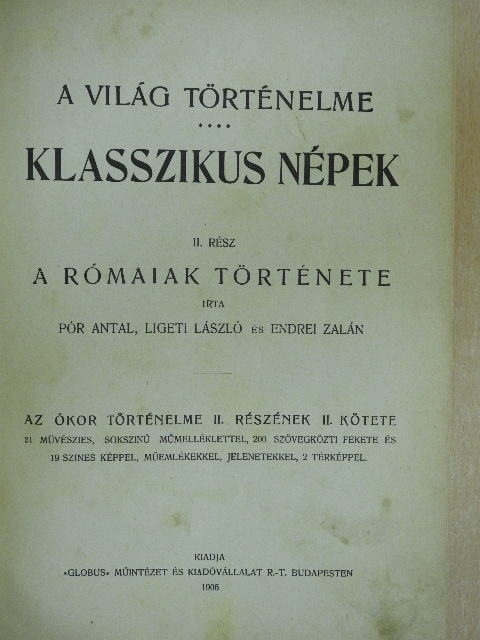 Endrei Zalán - Klasszikus népek II. (töredék) [antikvár]