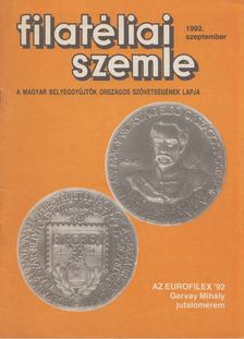 SIMON GY. FERENC - Filatéliai szemle 1992. szeptember [antikvár]