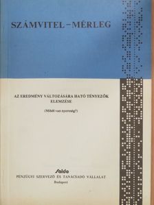 Dr. Pető Márton - Az eredmény változására ható tényezők elemzése [antikvár]