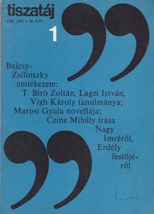 Vörös László - Tiszatáj 1982/1. [antikvár]