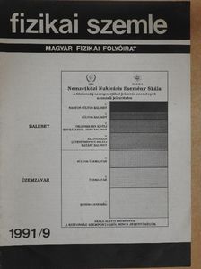 Kovács B. László - Fizikai Szemle 1991. szeptember [antikvár]