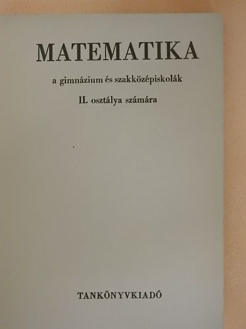 Horvay Katalin - Matematika II. [antikvár]