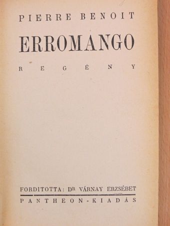 Pierre Benoit - Erromango [antikvár]
