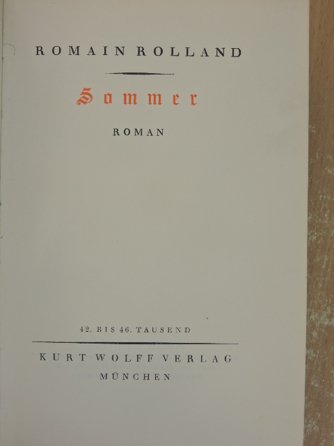 Romain Rolland - Sommer [antikvár]