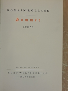 Romain Rolland - Sommer [antikvár]