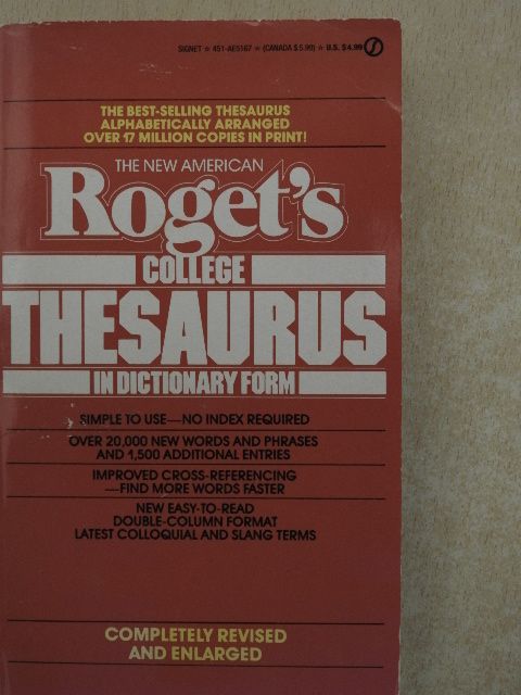 The new american Roget's College Thesaurus in dictionary form [antikvár]