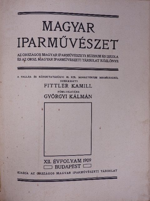 Kós Károly - Magyar Iparművészet 1909/1-9. [antikvár]