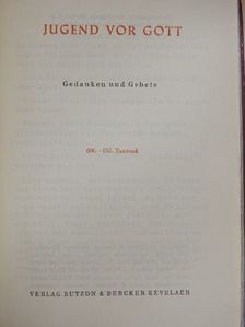 Jugend vor Gott [antikvár]
