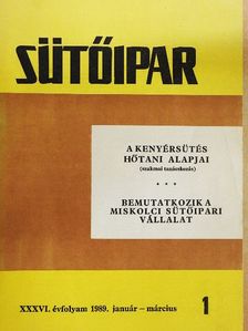 Adamát János - Sütőipar 1989/1. [antikvár]