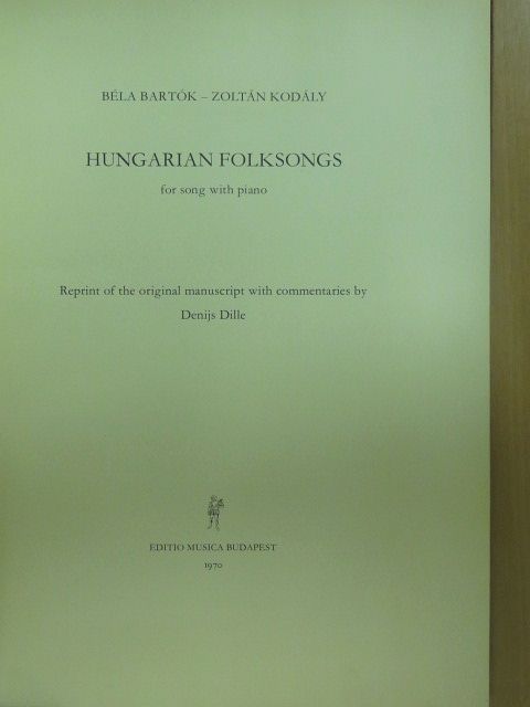 Bartók Béla - Hungarian Folksongs [antikvár]
