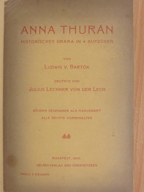Bartók Lajos - Anna Thurán [antikvár]