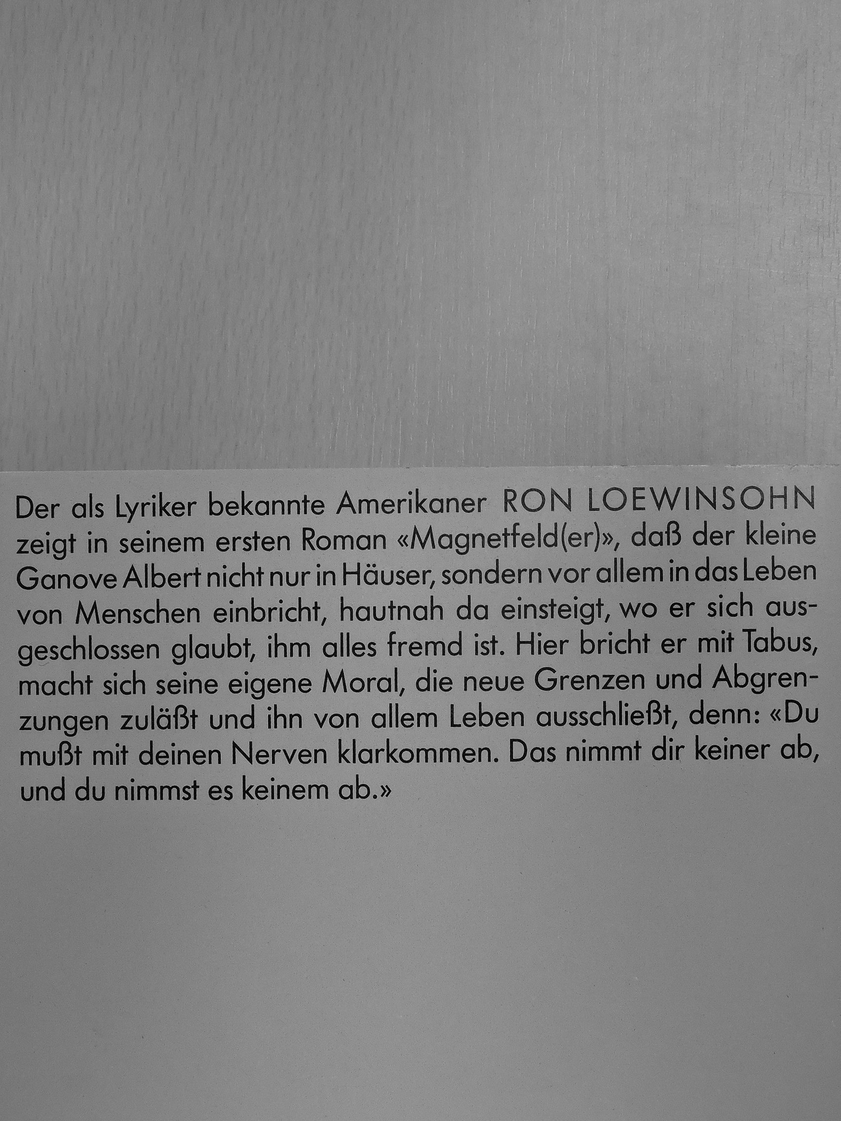 Ron Loewinsohn - Magnetfeld(er) [antikvár]