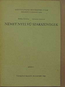 Mollay Erzsébet - Német nyelvű szakszövegek [antikvár]