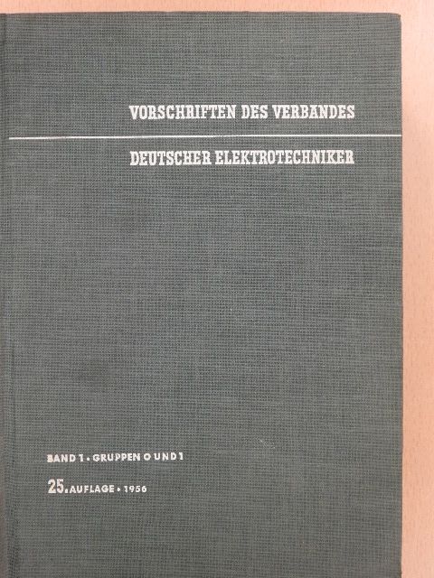 VDE-Vorschriften I. [antikvár]