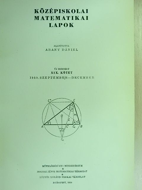 Középiskolai matematikai lapok 1959-1960. (fél évfolyamok) [antikvár]