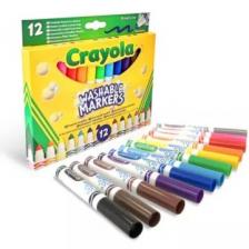 Crayola: Lemosható, tompahegyű filctoll készlet - 12 db-os