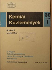 Borossay József - Kémiai Közlemények 1972/1-4. [antikvár]