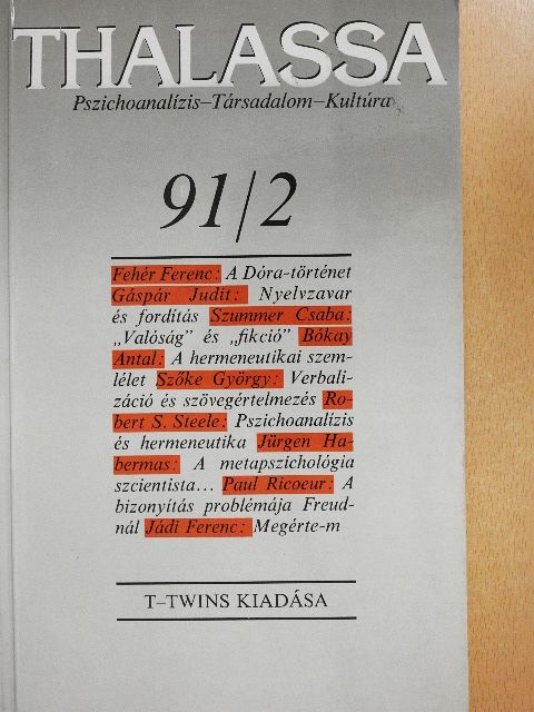 B. Gáspár Judit - Thalassa 1991/2 [antikvár]