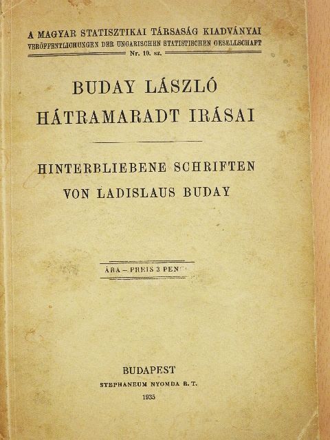 Buday László - Buday László hátramaradt irásai [antikvár]
