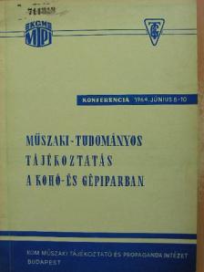 Műszaki-tudományos tájékoztatás a kohó- és gépiparban [antikvár]