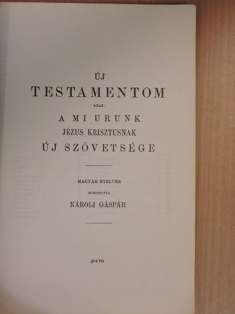 Új testamentom [antikvár]