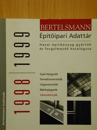 Bertelsmann - Építőipari adattár 1998/1999 [antikvár]