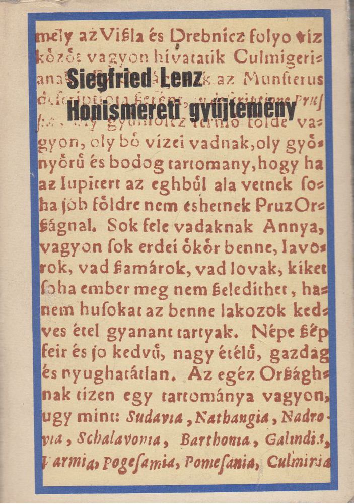 Siegfried LENZ - Honismereti gyűjtemény [antikvár]