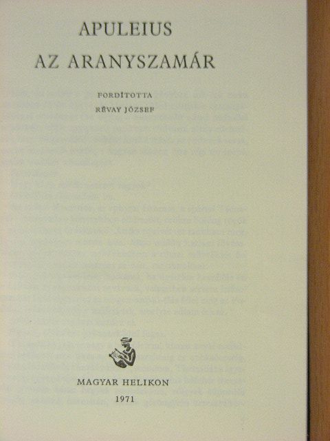 Apuleius - Az aranyszamár [antikvár]
