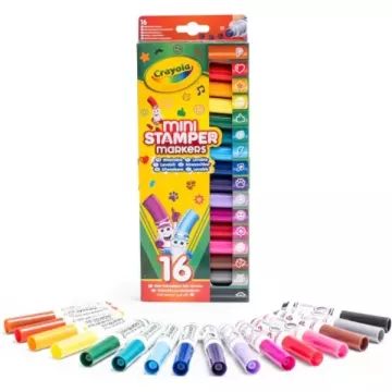 Crayola: Mini mintázó filctoll készlet - 16 db