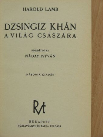 Harold Lamb - Dzsingiz khán [antikvár]