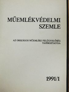 Csengel Péter - Műemlékvédelmi szemle 1991/1-2. [antikvár]