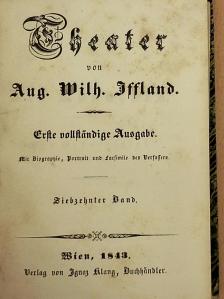 August Wilhelm Iffland - Theater 17. (gótbetűs) [antikvár]