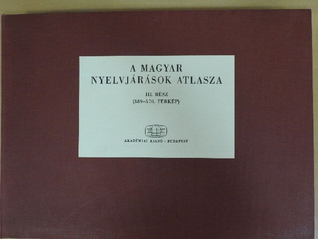 A Magyar Nyelvjárások Atlasza III. [antikvár]