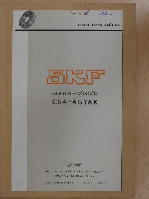 SKF Golyós és görgős csapágyak 5400 sz. főkatalógus [antikvár]