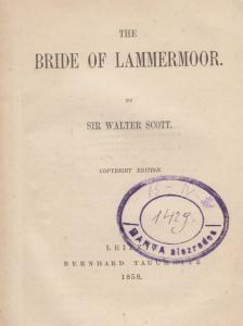 Walter Scott - The Bride of Lammermoor [antikvár]