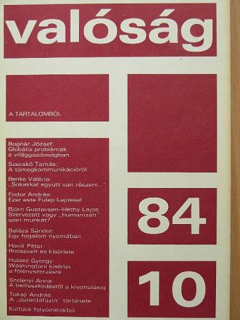 Balázs Sándor - Valóság 1984. október [antikvár]