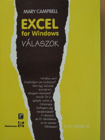 Mary Campbell - Excel for Windows válaszok [antikvár]