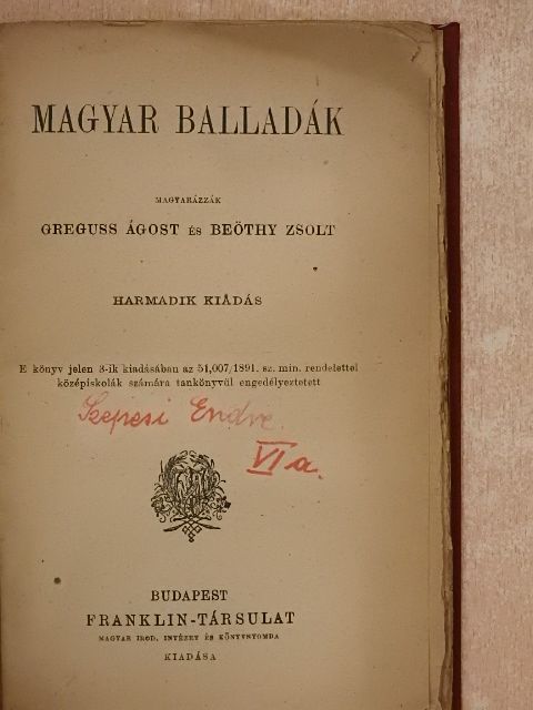 Magyar balladák [antikvár]