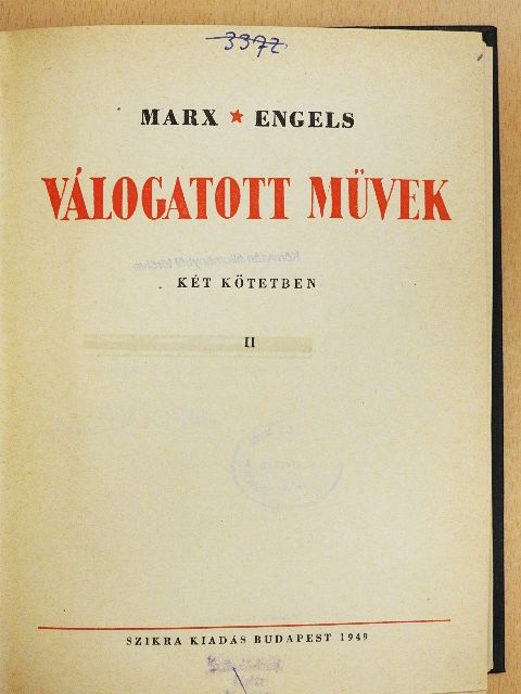 Friedrich Engels - Válogatott művek II. [antikvár]