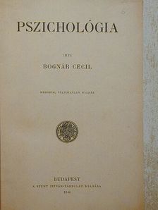 Bognár Cecil - Pszichológia [antikvár]