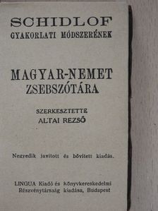 Schidlof - Schidlof gyakorlati módszerének magyar-német/német-magyar zsebszótára I-II. [antikvár]