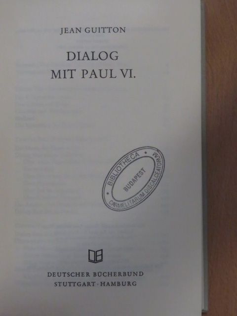 Jean Guitton - Dialog mit Paul VI. [antikvár]